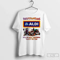 Premium Hallothanksmas Characters Vs Aldi Logo Its - Adult & Kids T-Shirts, Sweatshirts & Hoodies apparel design preview 1
