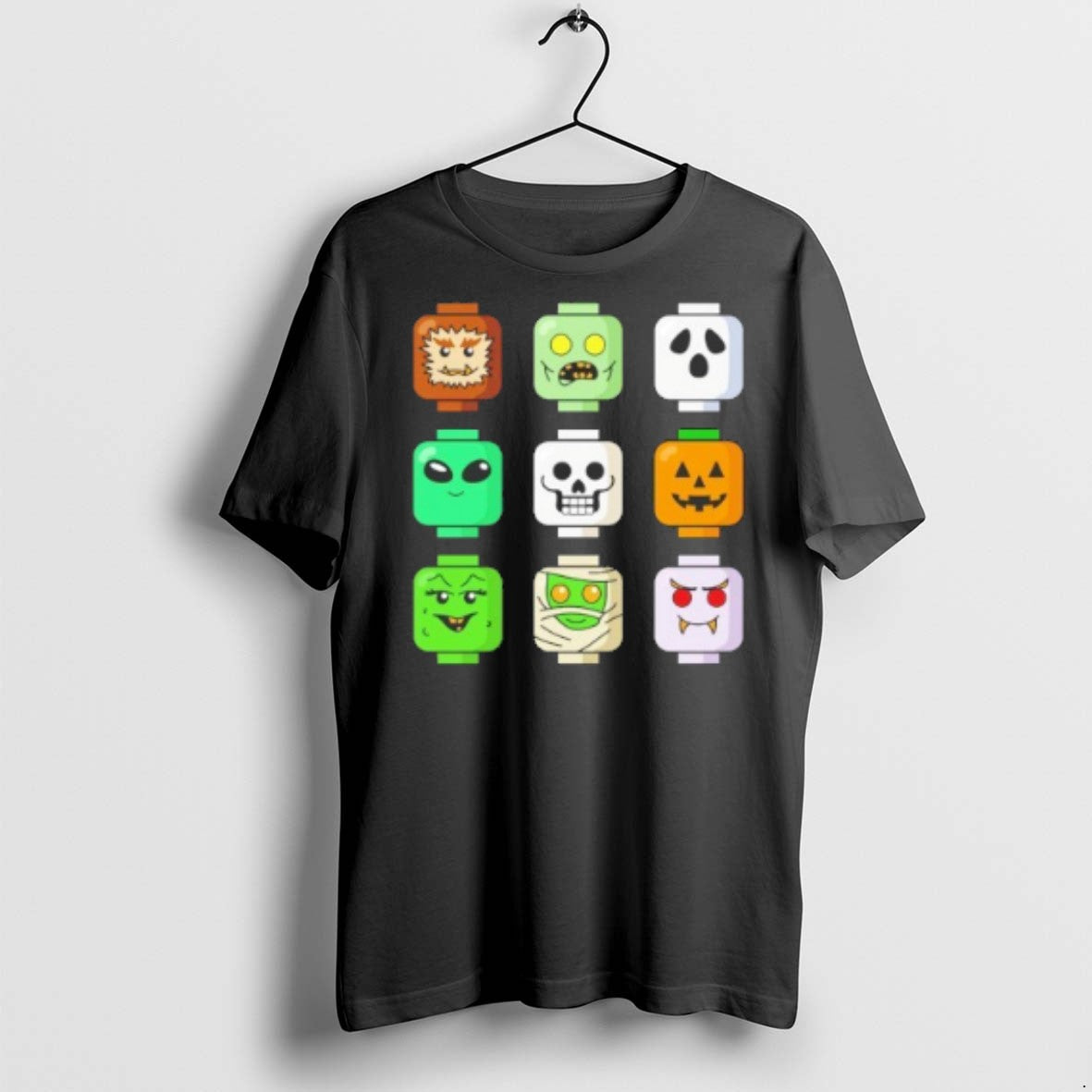 Premium Halloween Zombie Block Heads - Adult & Kids T-Shirts, Sweatshirts & Hoodies apparel design preview 1