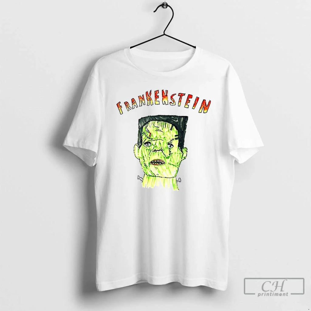 Premium Hand Drawn Frankenstein Monster Halloween - Adult & Kids T-Shirts, Sweatshirts & Hoodies apparel design preview 1