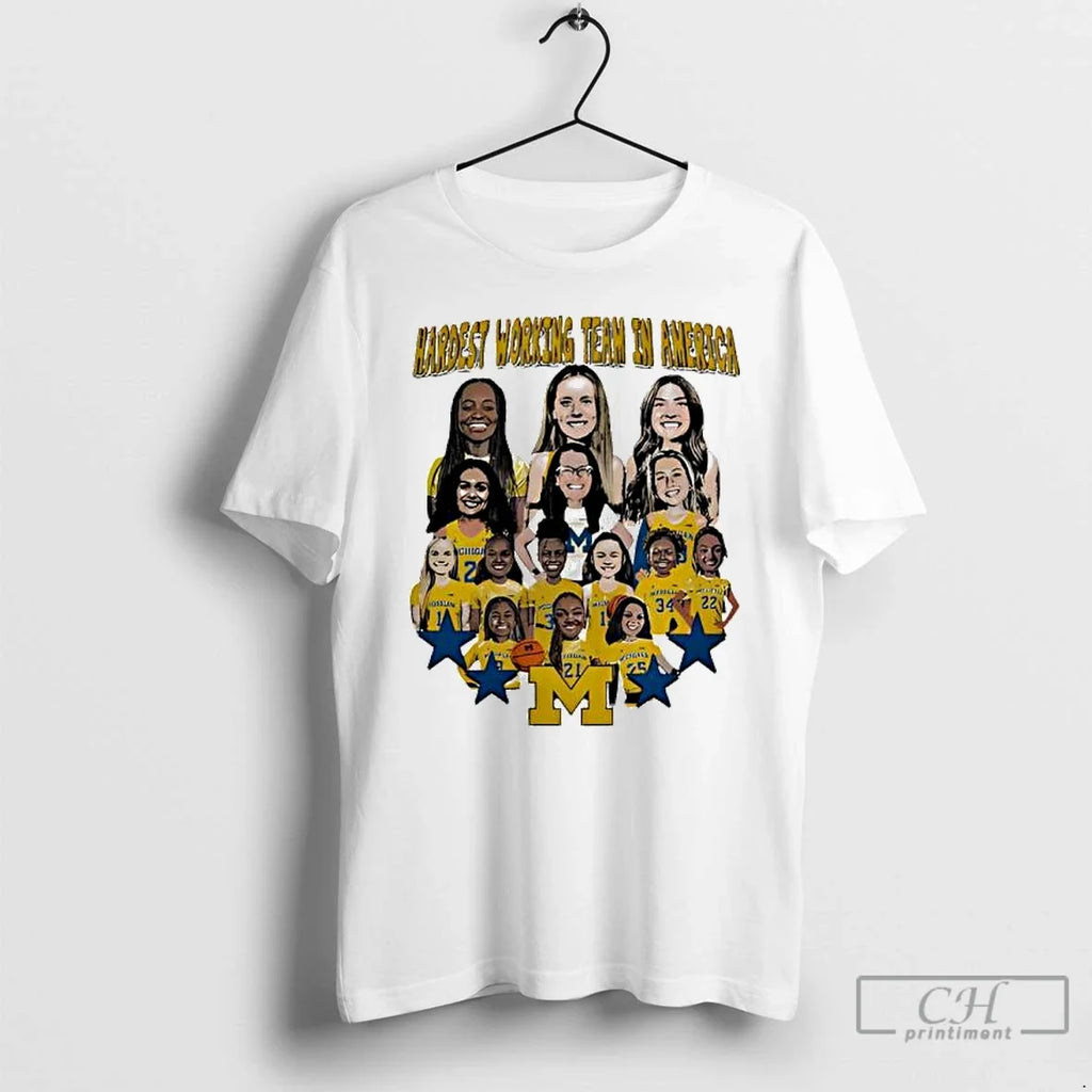 Premium Hardest Working Team In America Michigan - Adult & Kids T-Shirts, Sweatshirts & Hoodies apparel design preview 1