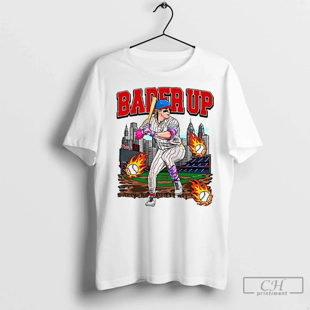 Premium Harrison Bader Philadelphia Phillies Up - Adult & Kids T-Shirts, Sweatshirts & Hoodies apparel design preview 1