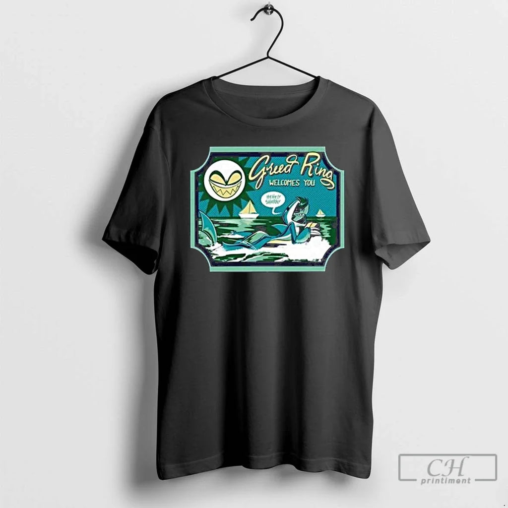 Premium Helluva Boss Chaz Halloween Slasher Shark - Adult & Kids T-Shirts, Sweatshirts & Hoodies apparel design preview 1