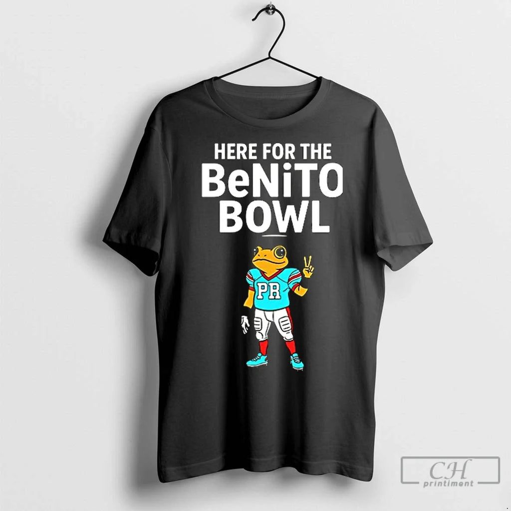 Premium Here For The Benito Bowl Bad Bunny Football - Adult & Kids T-Shirts, Sweatshirts & Hoodies apparel design preview 1