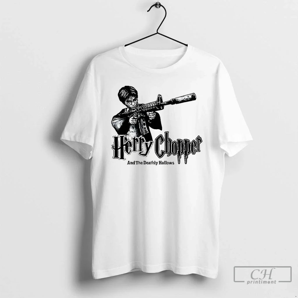 Premium Herry Chopper And The Deathly Hallows Parody - Adult & Kids T-Shirts, Sweatshirts & Hoodies apparel design preview 1