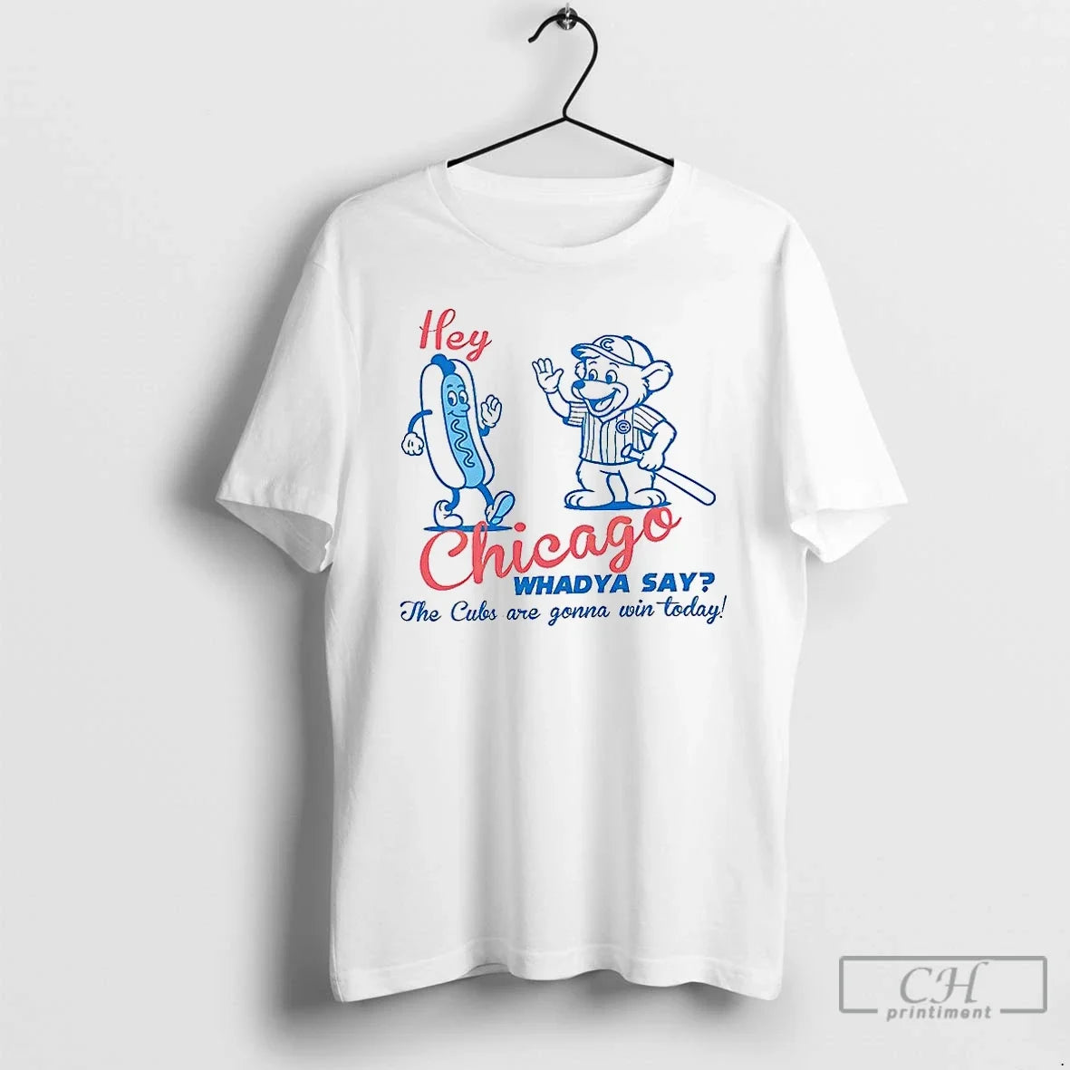 Premium Hey Chicago Whadya Say Cubs Cream For Cubbies - Adult & Kids T-Shirts, Sweatshirts & Hoodies apparel design preview 1