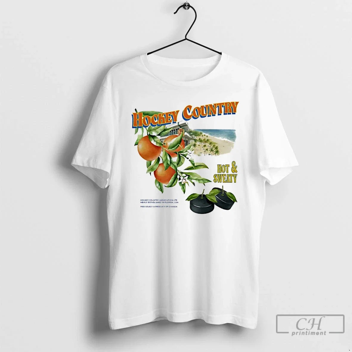 Premium Hockey Country Hot And Sweaty Vintage - Adult & Kids T-Shirts, Sweatshirts & Hoodies apparel design preview 1