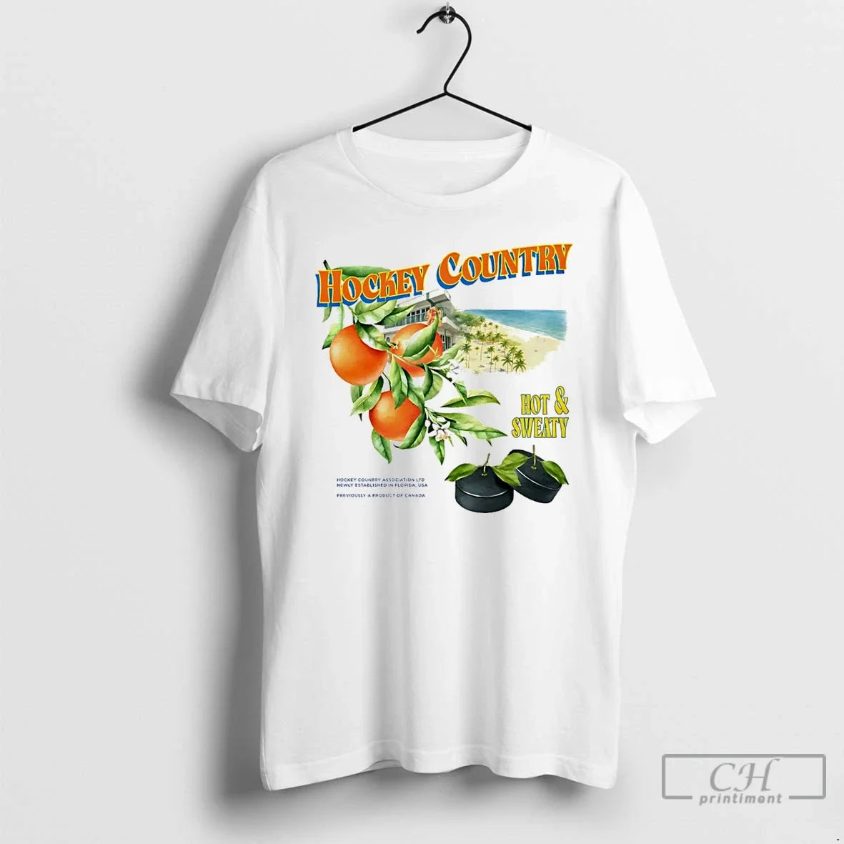 Premium Hockey Country Hot And Sweaty - Adult & Kids T-Shirts, Sweatshirts & Hoodies apparel design preview 1
