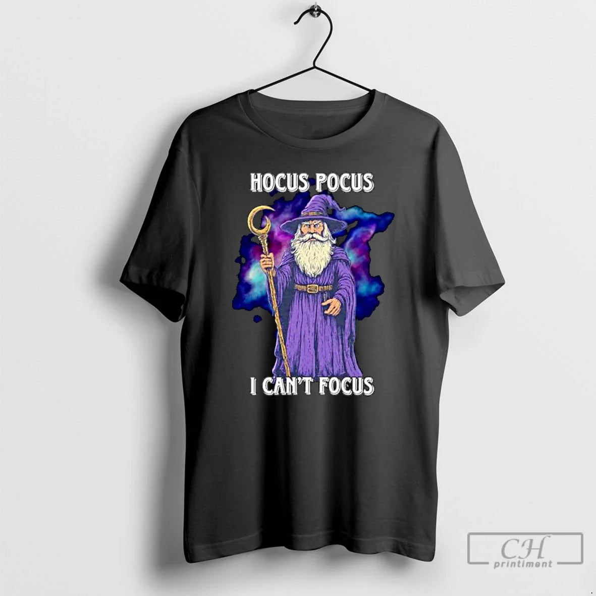 Premium Hocus Pocus I Cant Focus Ornaments - Adult & Kids T-Shirts, Sweatshirts & Hoodies apparel design preview 1