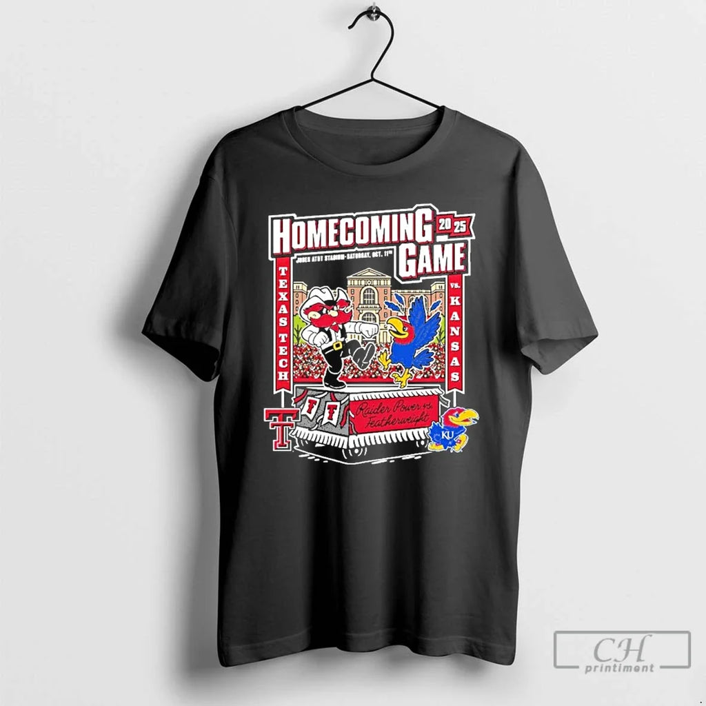 Premium Homecoming Game 2025 Texas Tech Football Vs - Adult & Kids T-Shirts, Sweatshirts & Hoodies apparel design preview 1