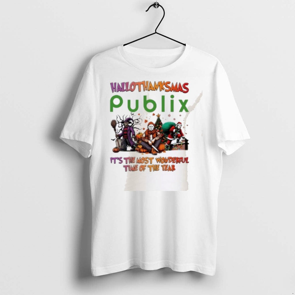 Premium Horror Character X Publix Hallothanksmas Its - Adult & Kids T-Shirts, Sweatshirts & Hoodies apparel design preview 1