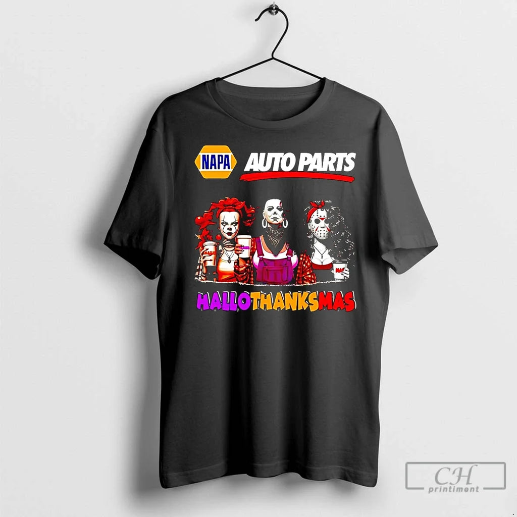 Premium Horror Girls Auto Parts Hallothanksmas - Adult & Kids T-Shirts, Sweatshirts & Hoodies apparel design preview 1
