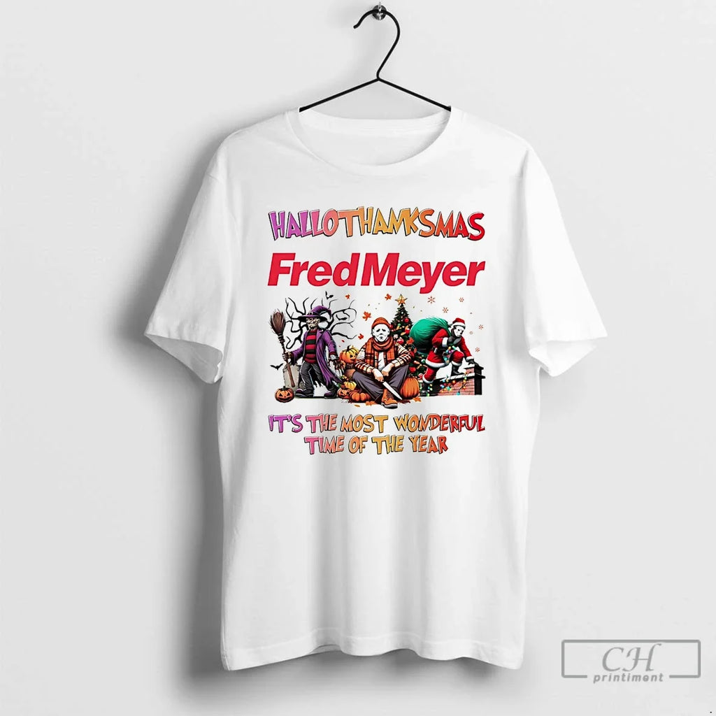 Premium Horror Movies Fred Meyer Hallothanksmas Its - Adult & Kids T-Shirts, Sweatshirts & Hoodies apparel design preview 1