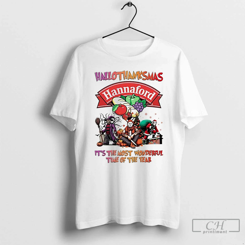 Premium Horror Movies Hannaford Hallothanksmas Its - Adult & Kids T-Shirts, Sweatshirts & Hoodies apparel design preview 1