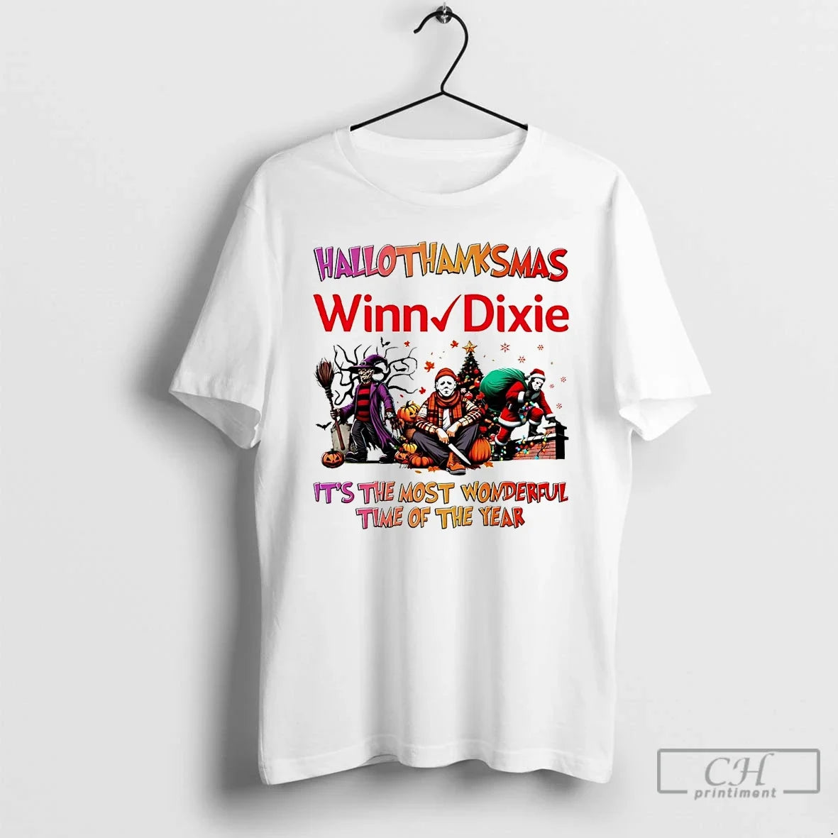 Premium Horror Movies Winn Dixie Hallothanksmas Its - Adult & Kids T-Shirts, Sweatshirts & Hoodies apparel design preview 1