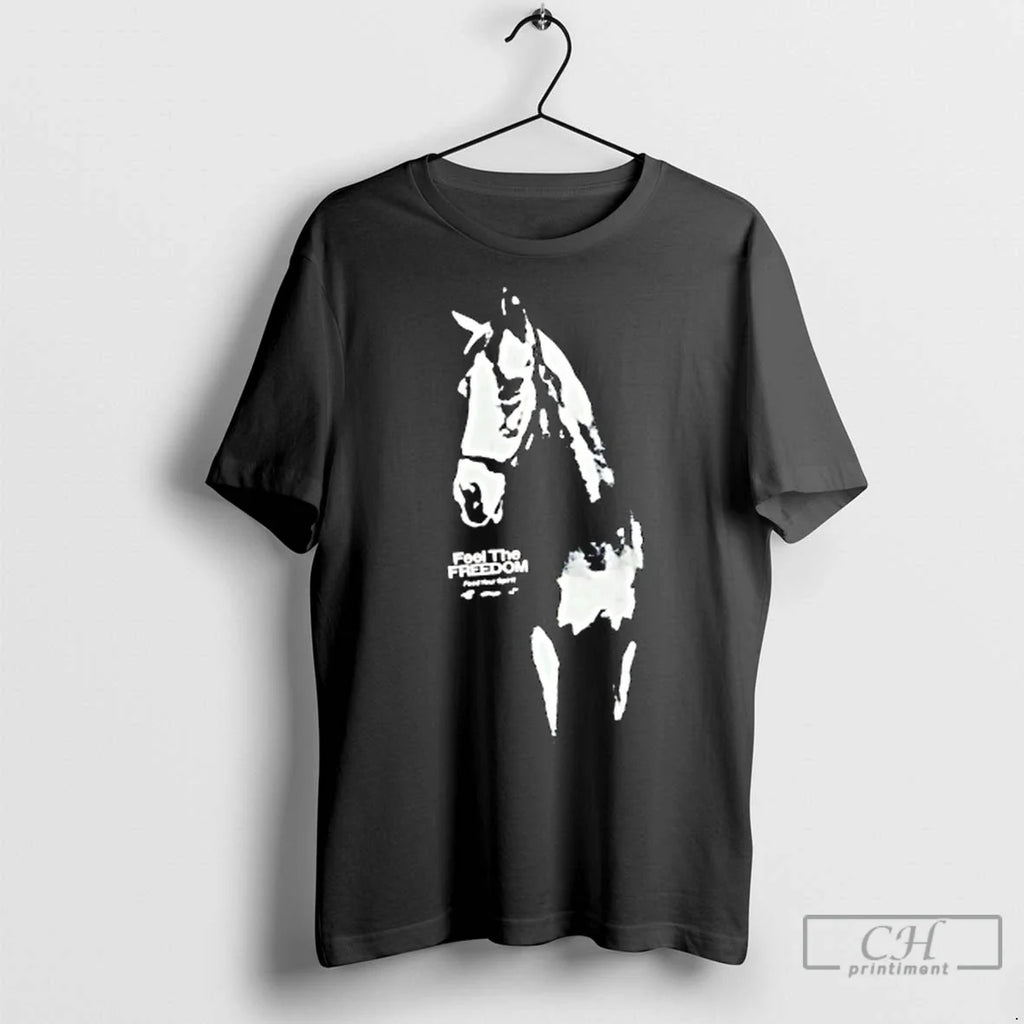 Premium Horse Feel The Freedom Feed Your Spirit - Adult & Kids T-Shirts, Sweatshirts & Hoodies apparel design preview 1