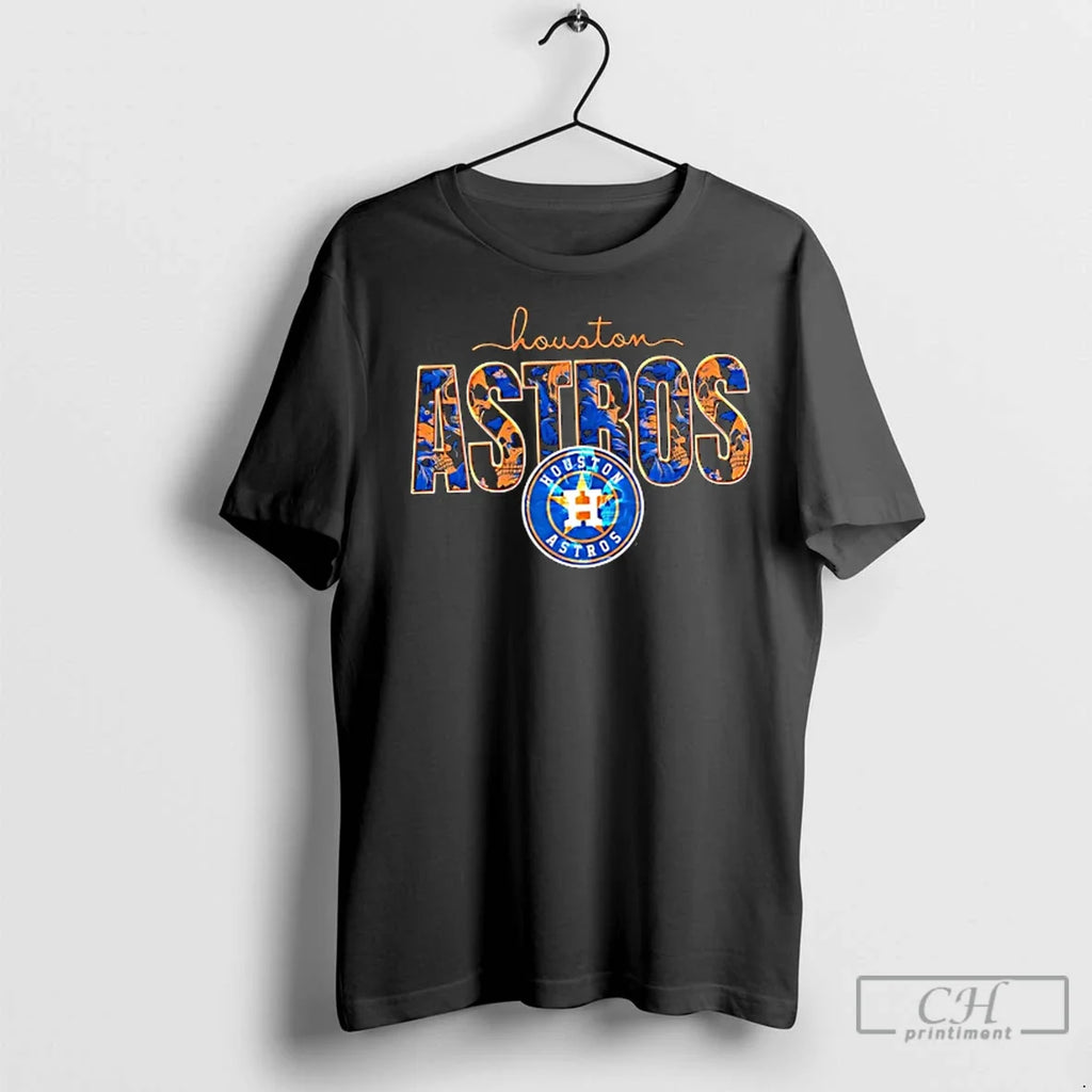 Premium Houston Astros Floral Graphic Baseball - Adult & Kids T-Shirts, Sweatshirts & Hoodies apparel design preview 1