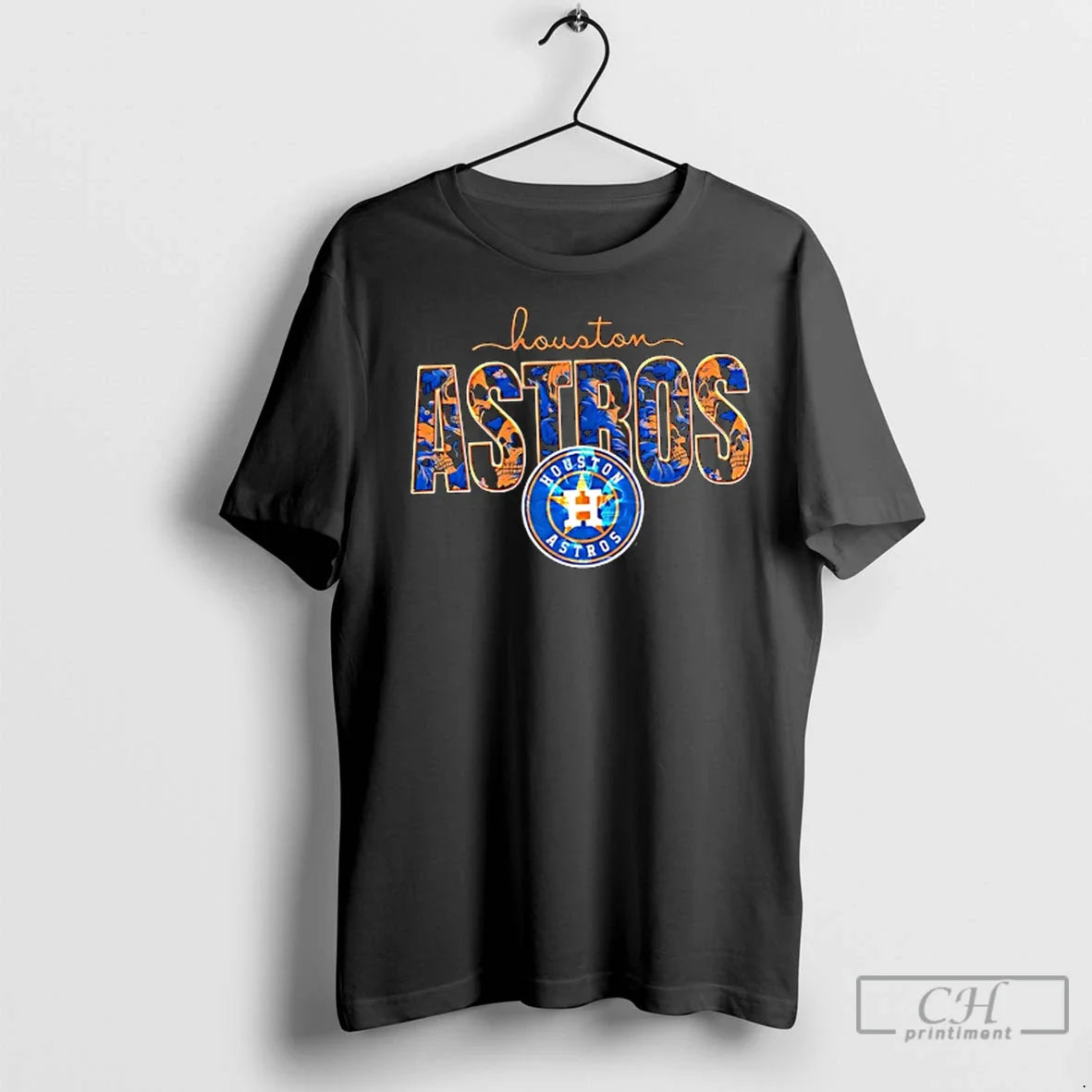 Premium Houston Astros Floral Graphic Baseball - Adult & Kids T-Shirts, Sweatshirts & Hoodies apparel design preview 1
