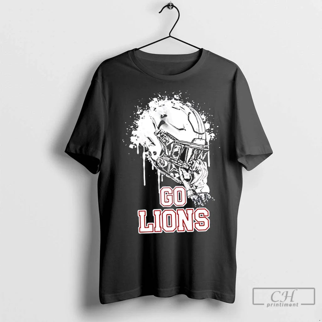 Premium Hubbertville Football Lions Go Helmet - Adult & Kids T-Shirts, Sweatshirts & Hoodies apparel design preview 1
