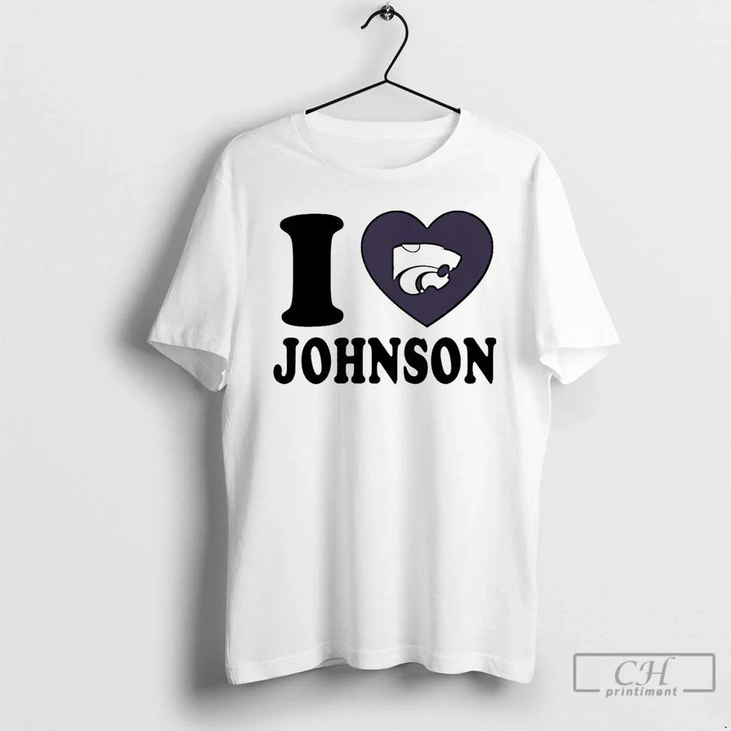 Premium I Love Avery Johnson Kansas State Wildcats - Adult & Kids T-Shirts, Sweatshirts & Hoodies apparel design preview 1