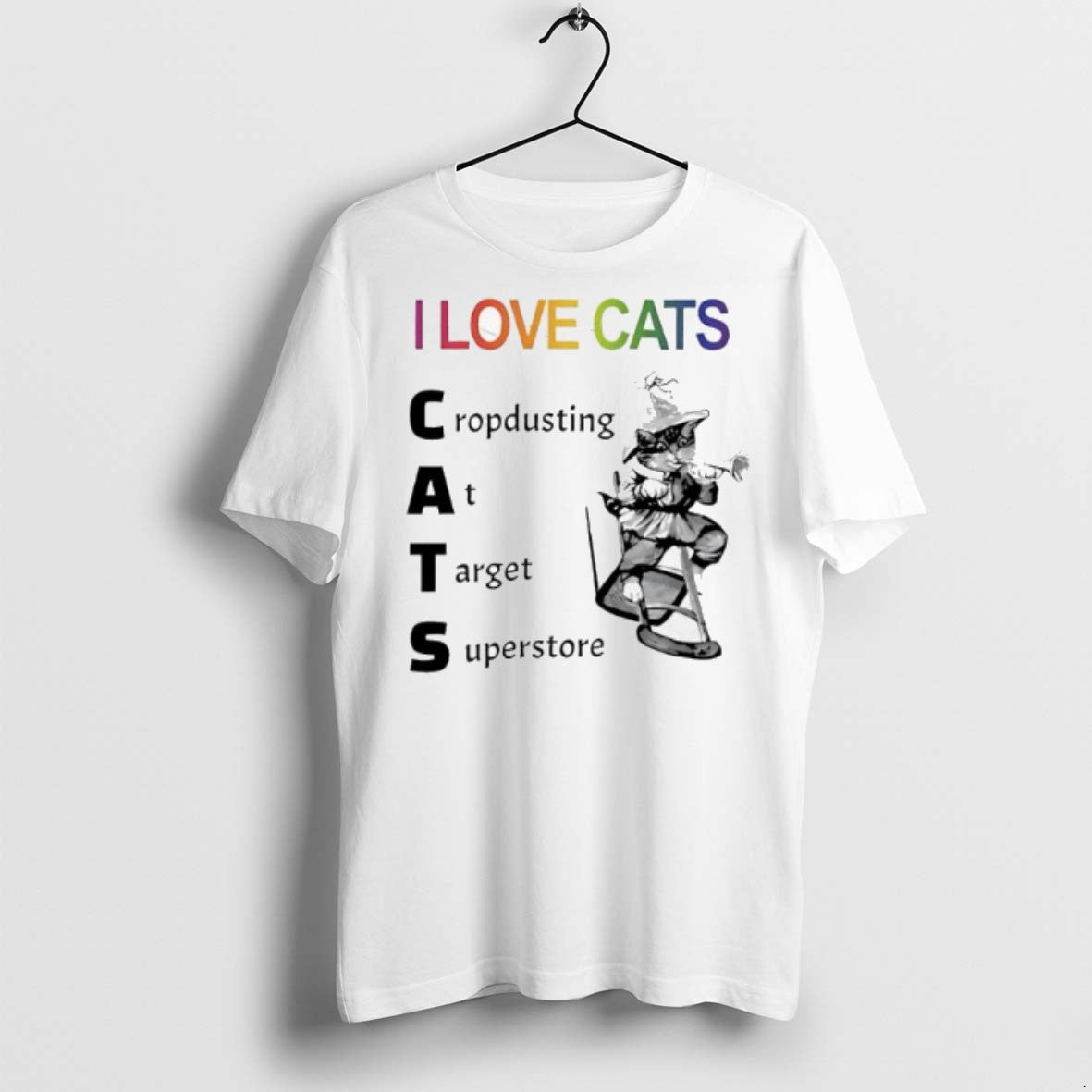 Premium I Love Cats Cropdusting At Target Superstore - Adult & Kids T-Shirts, Sweatshirts & Hoodies apparel design preview 1