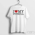 Premium I Love My Pitbull Heart - Adult & Kids T-Shirts, Sweatshirts & Hoodies apparel design preview 1