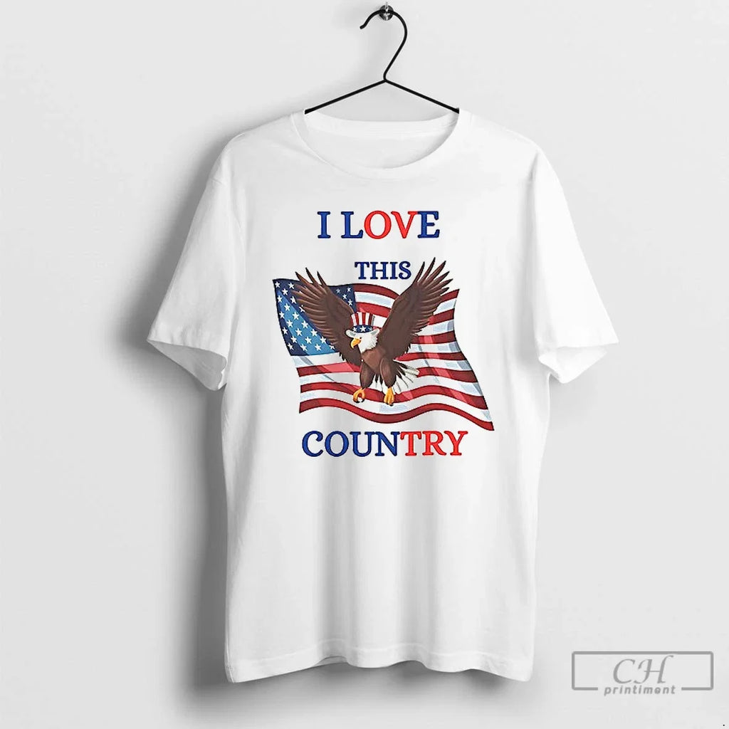 Premium I Love This Country Usa Flag Ceramic And - Adult & Kids T-Shirts, Sweatshirts & Hoodies apparel design preview 1