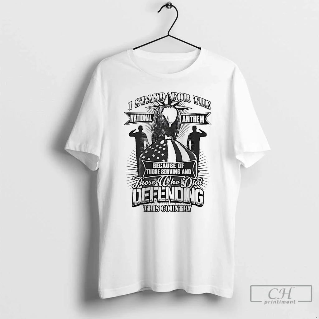 Premium I Stand For The National Anthem Those Who - Adult & Kids T-Shirts, Sweatshirts & Hoodies apparel design preview 1
