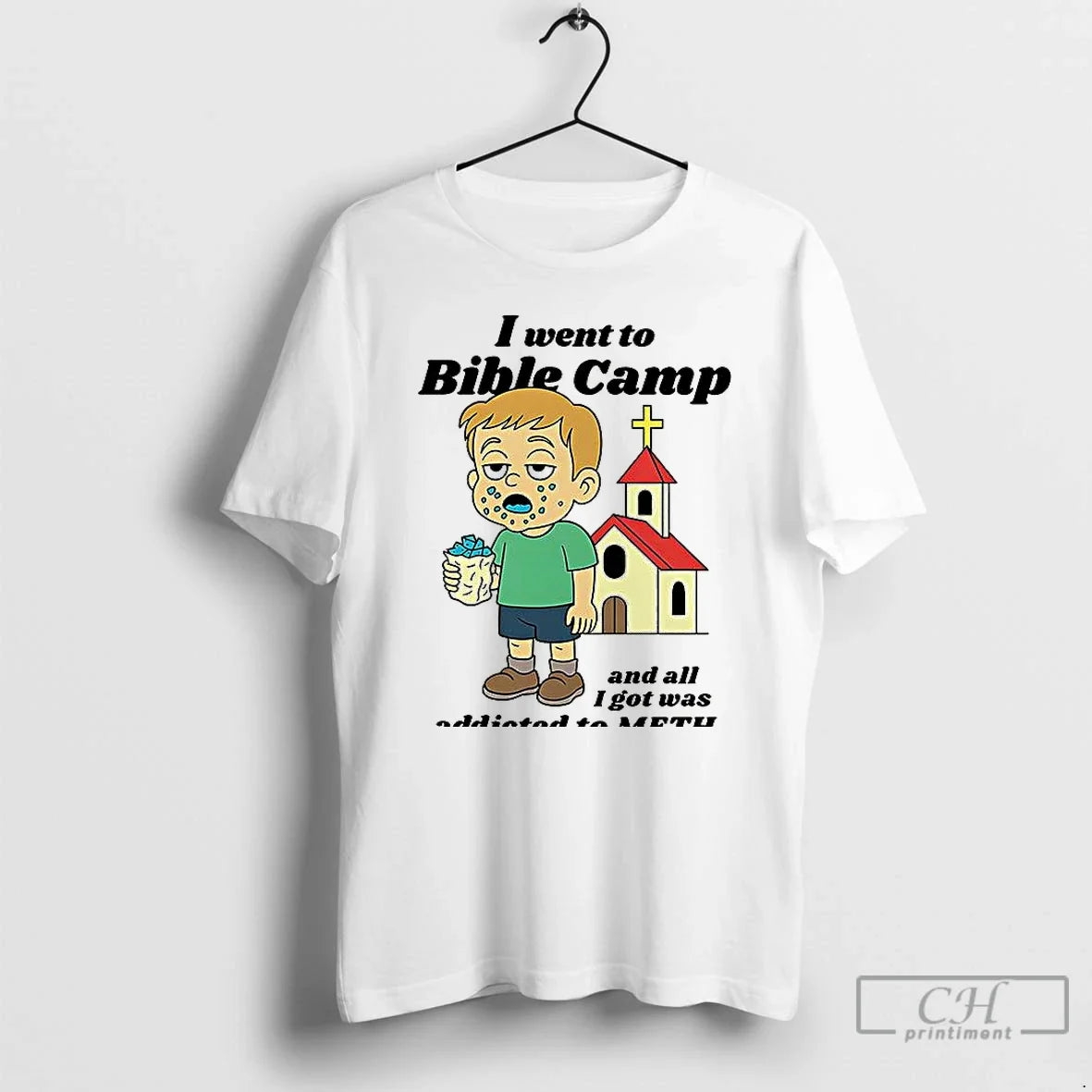 Premium I Went To Bible Camp And All Got Was Addicted - Adult & Kids T-Shirts, Sweatshirts & Hoodies apparel design preview 1