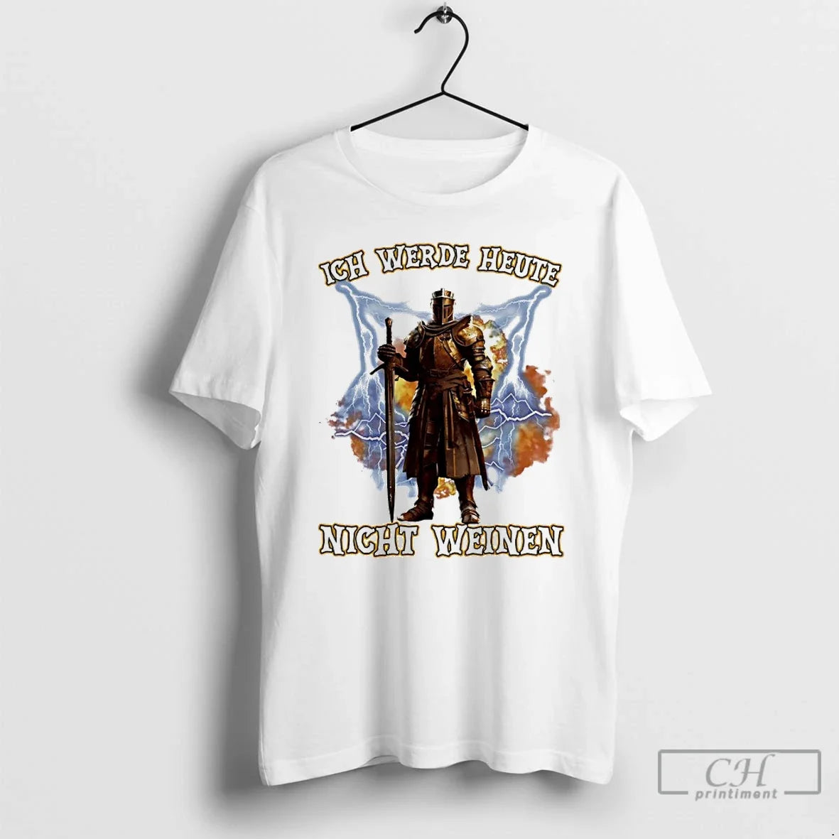 Premium Ich Werde Heute Nicht Weinen - Adult & Kids T-Shirts, Sweatshirts & Hoodies apparel design preview 1