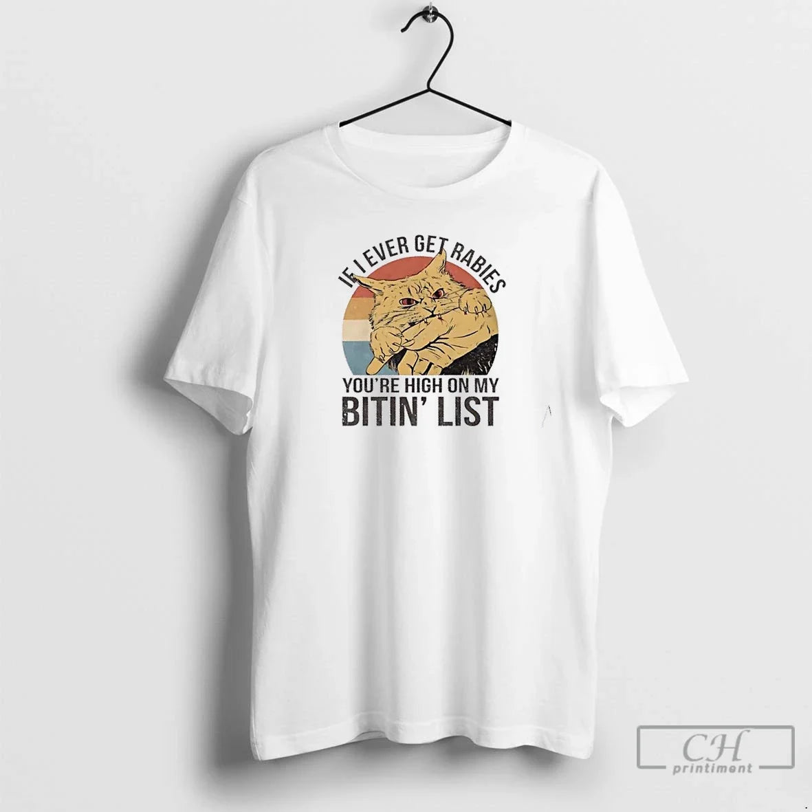 Premium If I Ever Get Rabies Youre High On My Bitin - Adult & Kids T-Shirts, Sweatshirts & Hoodies apparel design preview 1