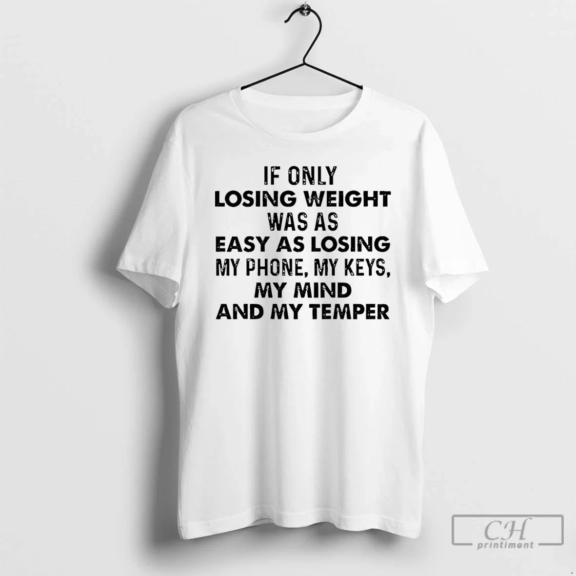 Premium If Only Losing Weight Was As Easy My Phone - Adult & Kids T-Shirts, Sweatshirts & Hoodies apparel design preview 1