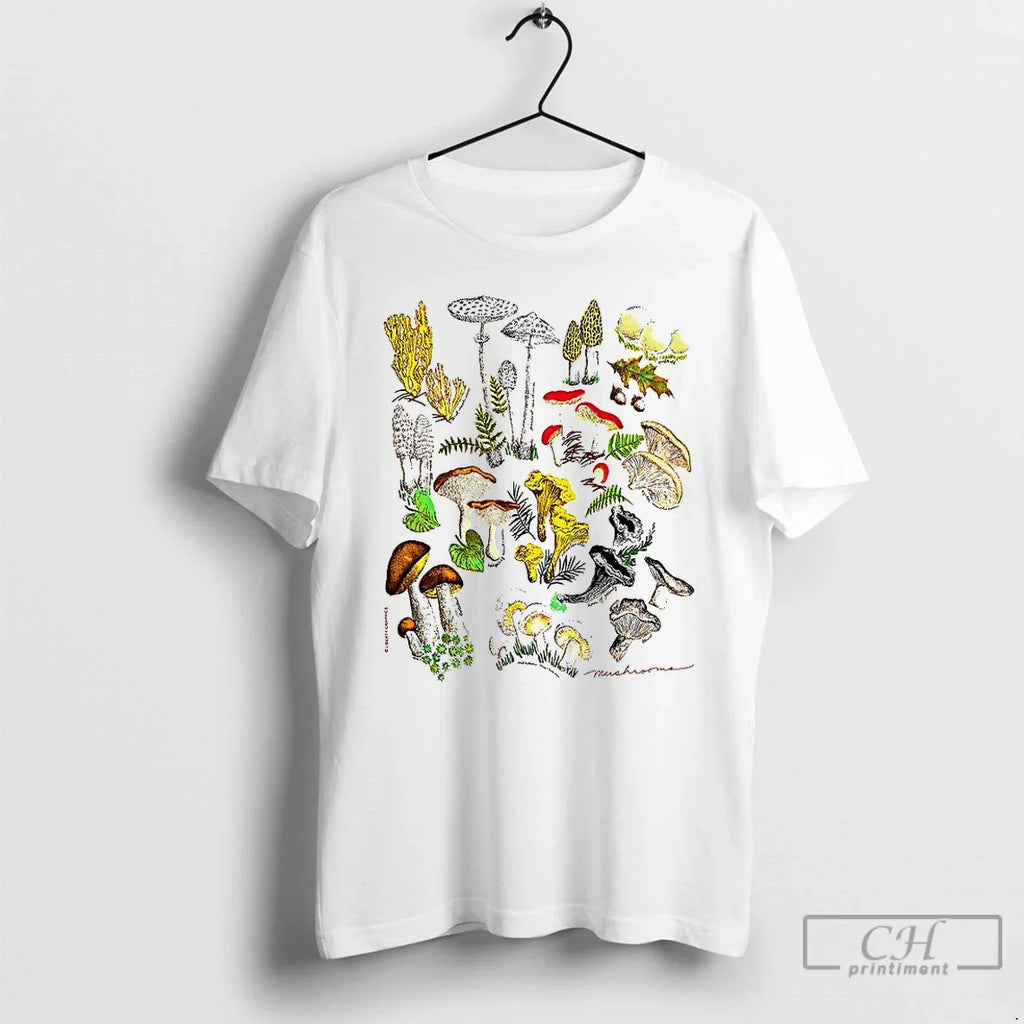 Premium Illustrated Prints Of Mushrooms Natural - Adult & Kids T-Shirts, Sweatshirts & Hoodies apparel design preview 1