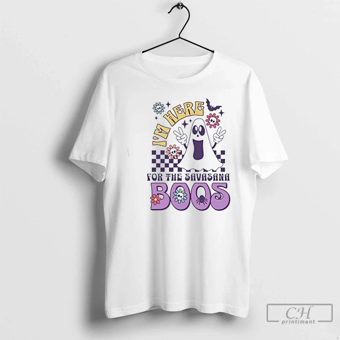 Premium Im Here For The Savasana Boo Halloween - Adult & Kids T-Shirts, Sweatshirts & Hoodies apparel design preview 1