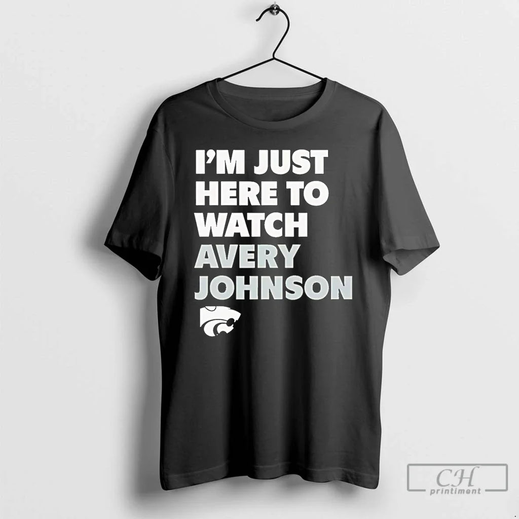 Premium Im Just Here To Watch Avery Johnson Kansas - Adult & Kids T-Shirts, Sweatshirts & Hoodies apparel design preview 1