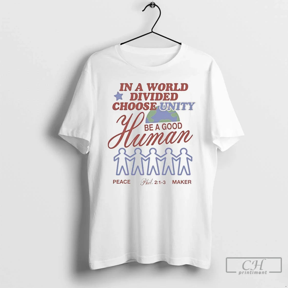 Premium In A World Divided Choose Unity Be Good Human - Adult & Kids T-Shirts, Sweatshirts & Hoodies apparel design preview 1