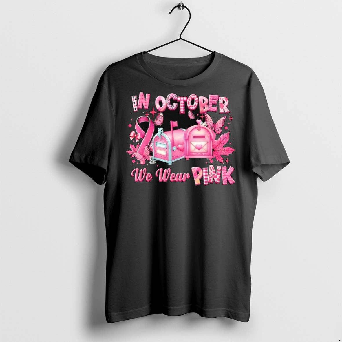 Premium In October We Wear Pink Mail Box - Adult & Kids T-Shirts, Sweatshirts & Hoodies apparel design preview 1