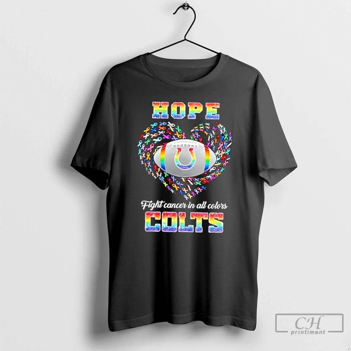Premium Indianapolis Colts Football Hope Fight Cancer - Adult & Kids T-Shirts, Sweatshirts & Hoodies apparel design preview 1
