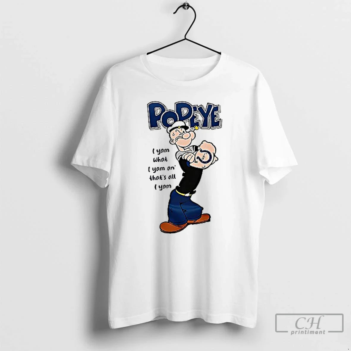 Premium Indianapolis Colts X Popeye I Yam What An - Adult & Kids T-Shirts, Sweatshirts & Hoodies apparel design preview 1