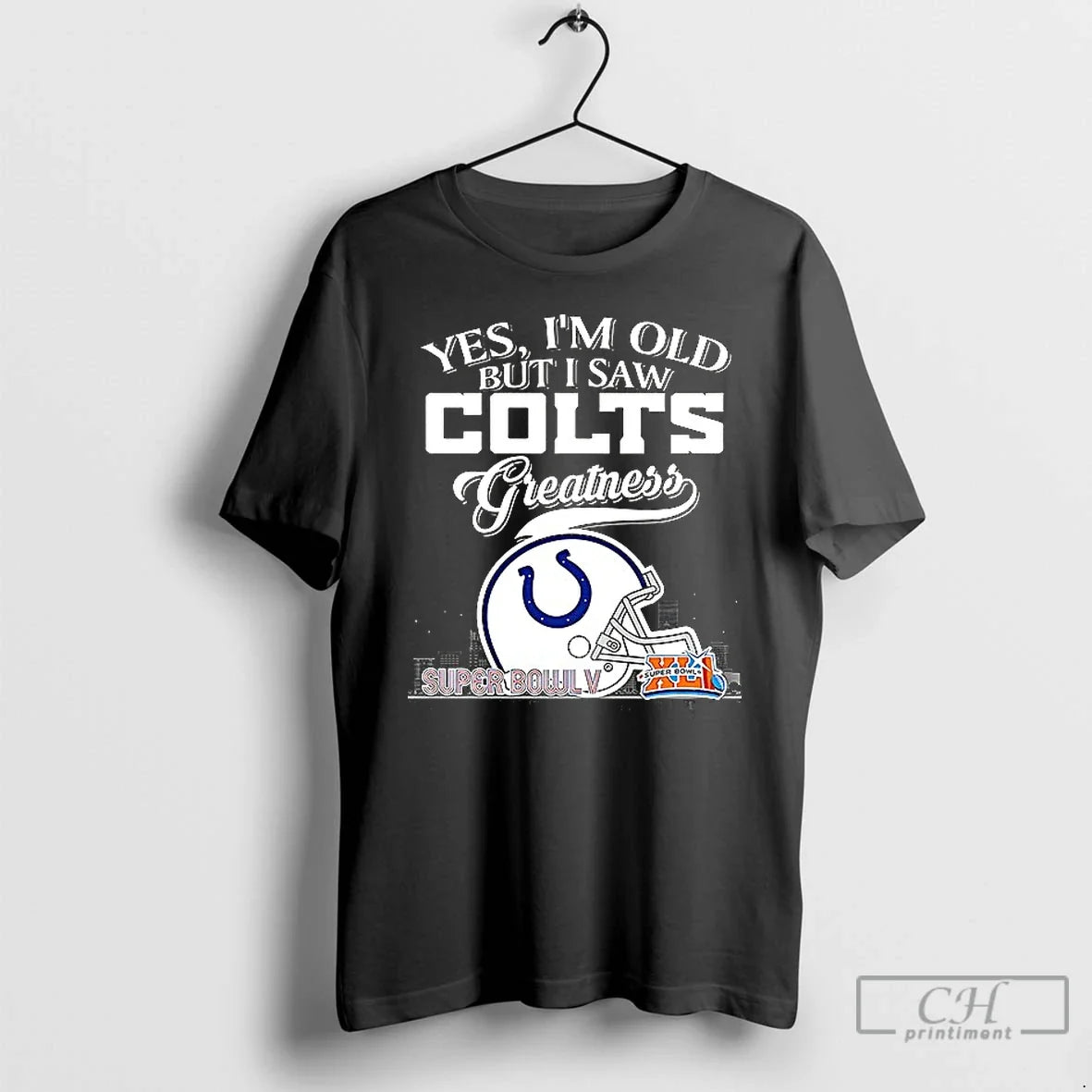 Premium Indianapolis Colts Yes Im Old But I Saw - Adult & Kids T-Shirts, Sweatshirts & Hoodies apparel design preview 1