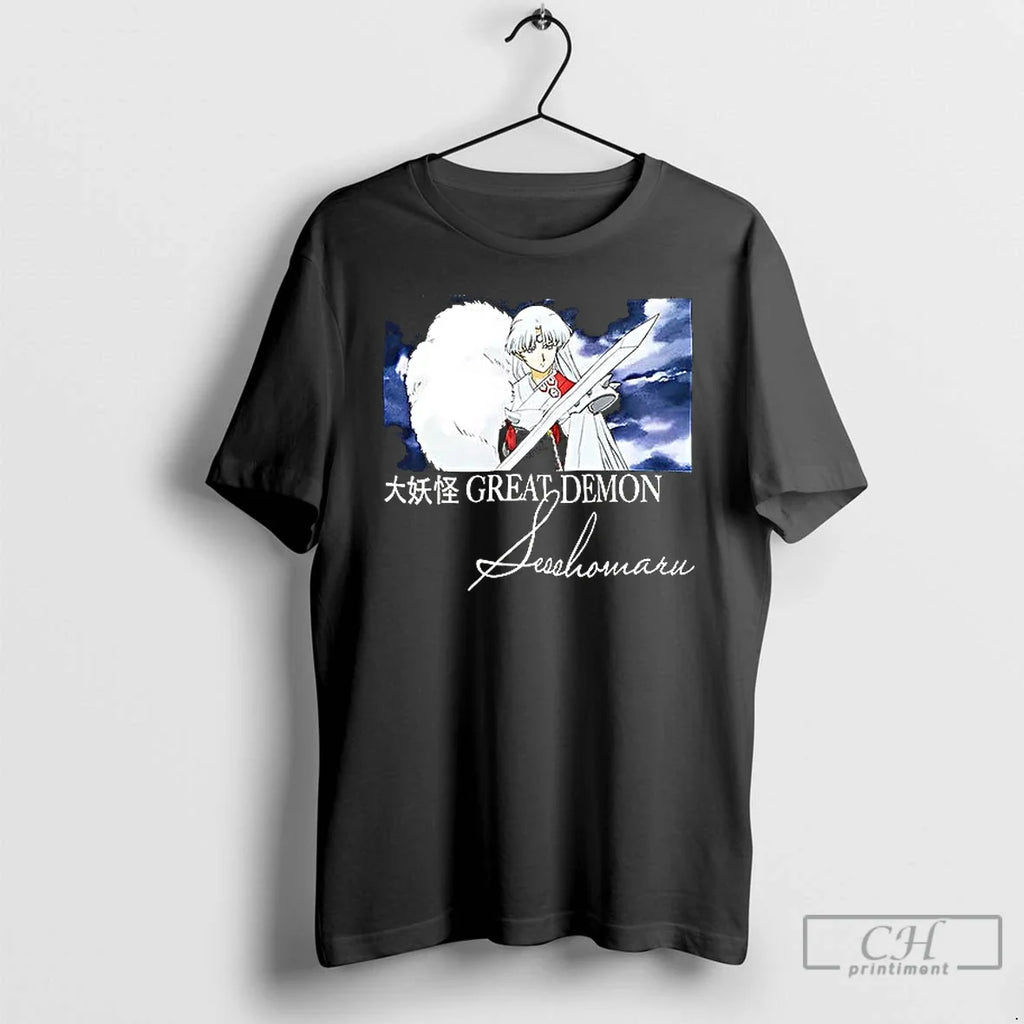 Premium Inuyasha Sesshomaru Great Demon Ceramic And - Adult & Kids T-Shirts, Sweatshirts & Hoodies apparel design preview 1