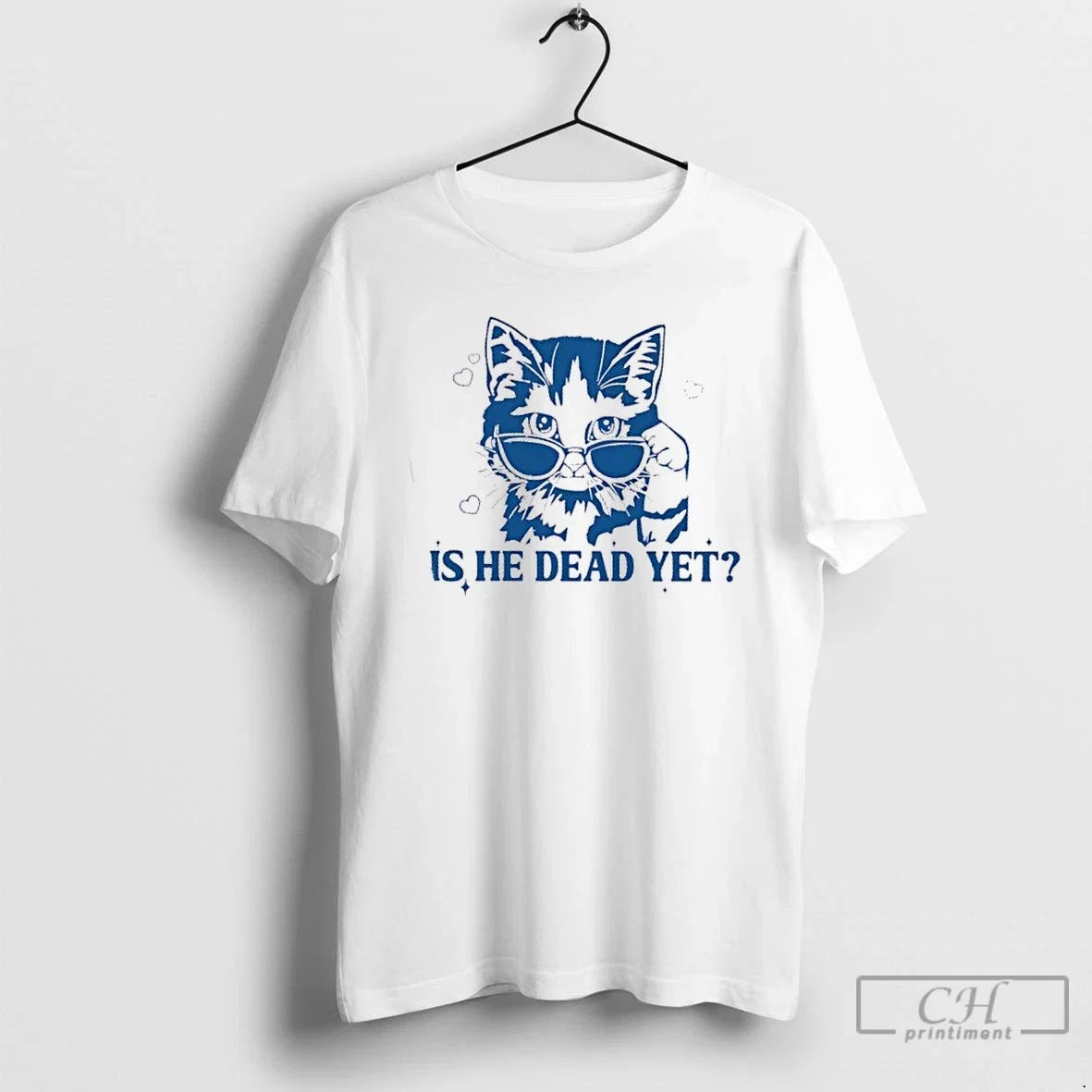 Premium Is He Dead Yet Cool Cat - Adult & Kids T-Shirts, Sweatshirts & Hoodies apparel design preview 1