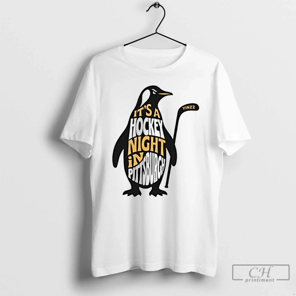 Premium Its A Hockey Night In Pittsburgh Ornaments - Adult & Kids T-Shirts, Sweatshirts & Hoodies apparel design preview 1