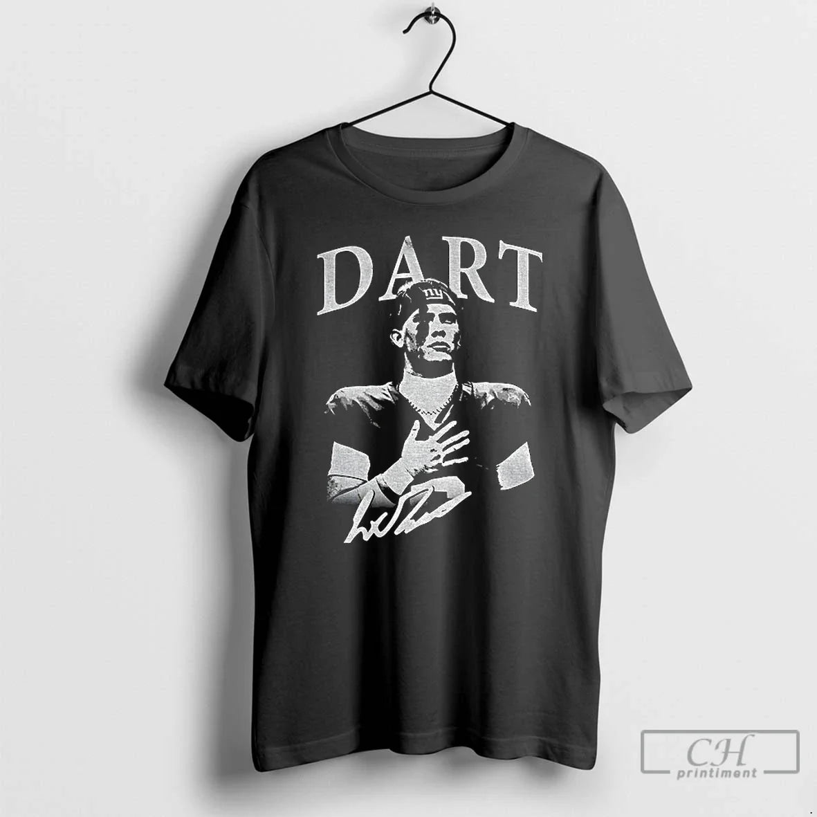 Premium Jaxson Dart Vintage Signature New York Giants - Adult & Kids T-Shirts, Sweatshirts & Hoodies apparel design preview 1