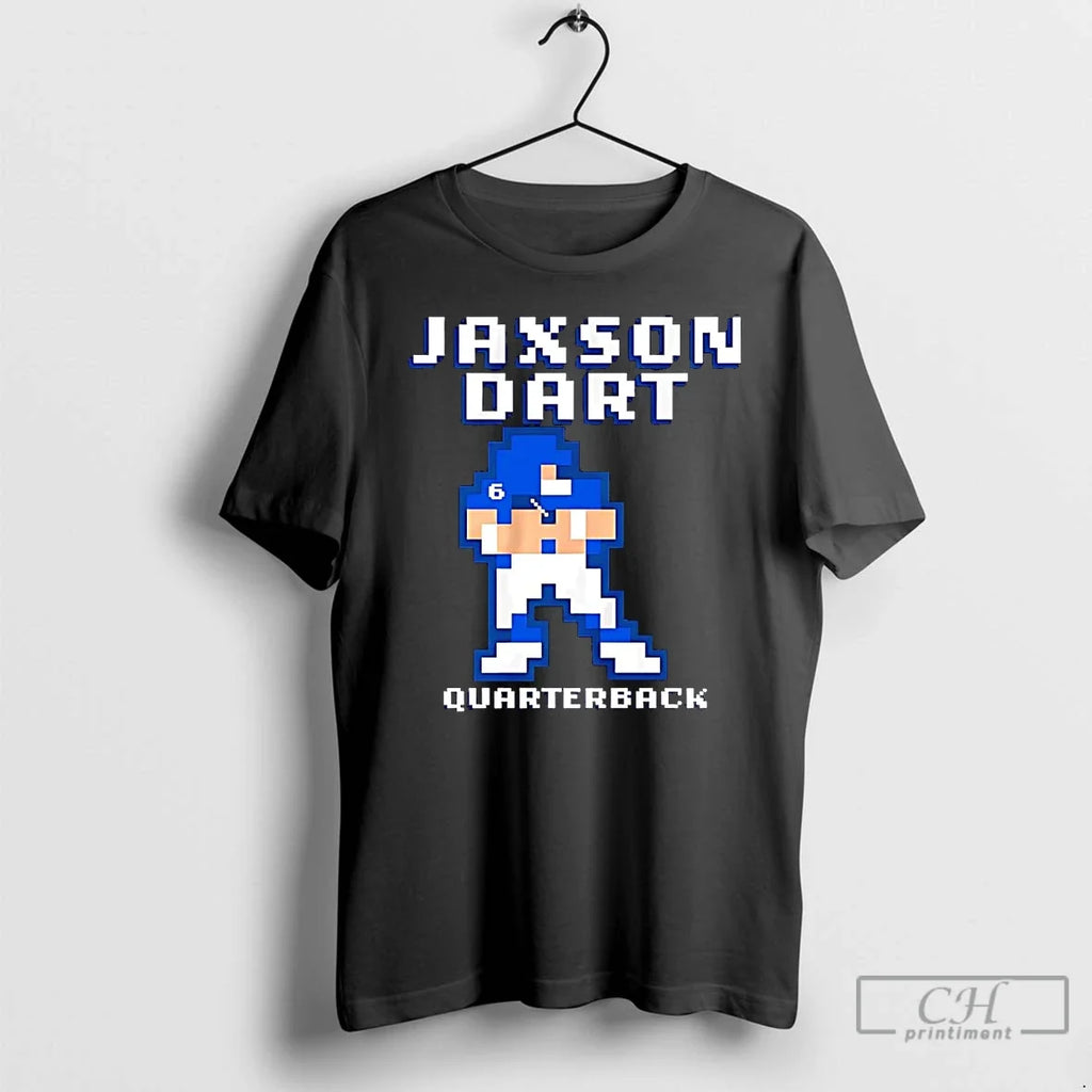 Premium Jaxson Dart Pixel Baller Quarterback New York - Adult & Kids T-Shirts, Sweatshirts & Hoodies apparel design preview 1
