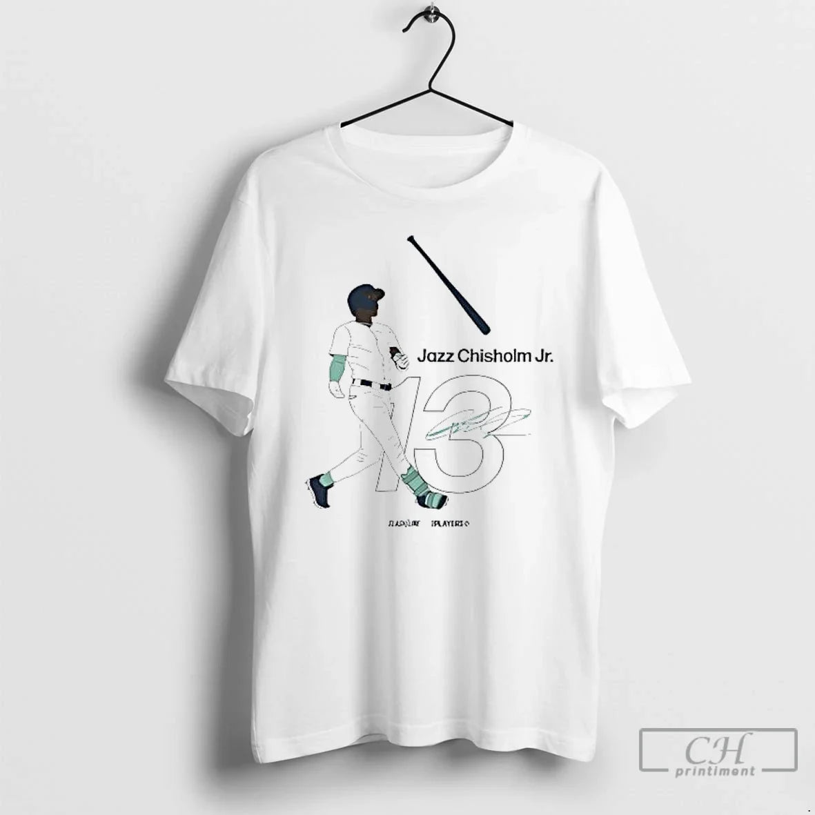 Premium Jazz Chisholm Jr Jersey Number 13 Graphic - Adult & Kids T-Shirts, Sweatshirts & Hoodies apparel design preview 1