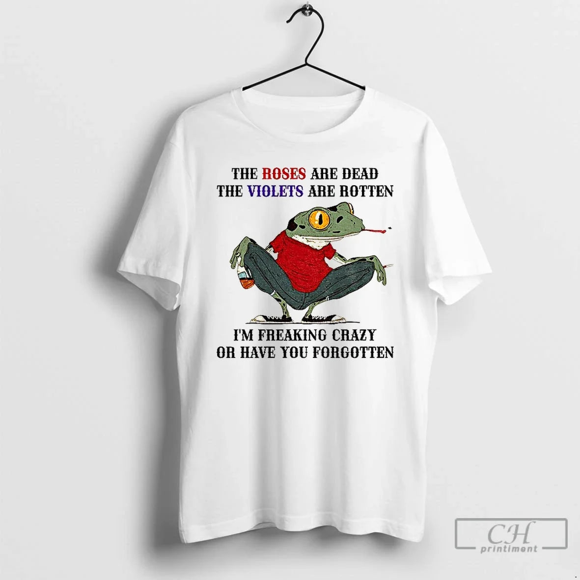 Premium Jeav45la Frog The Roses Are Dead Violets - Adult & Kids T-Shirts, Sweatshirts & Hoodies apparel design preview 1