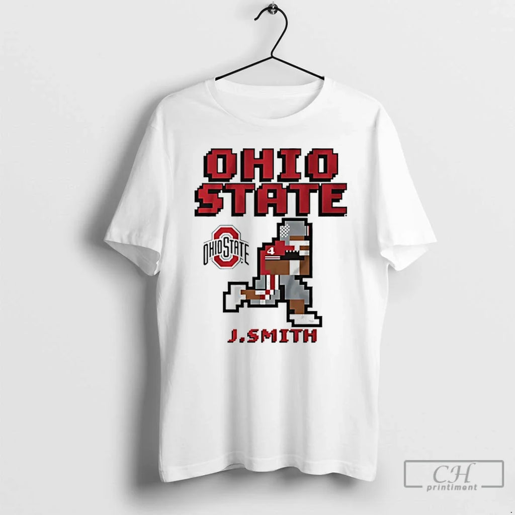 Premium Jeremiah Smith Ohio State Football Retro - Adult & Kids T-Shirts, Sweatshirts & Hoodies apparel design preview 1