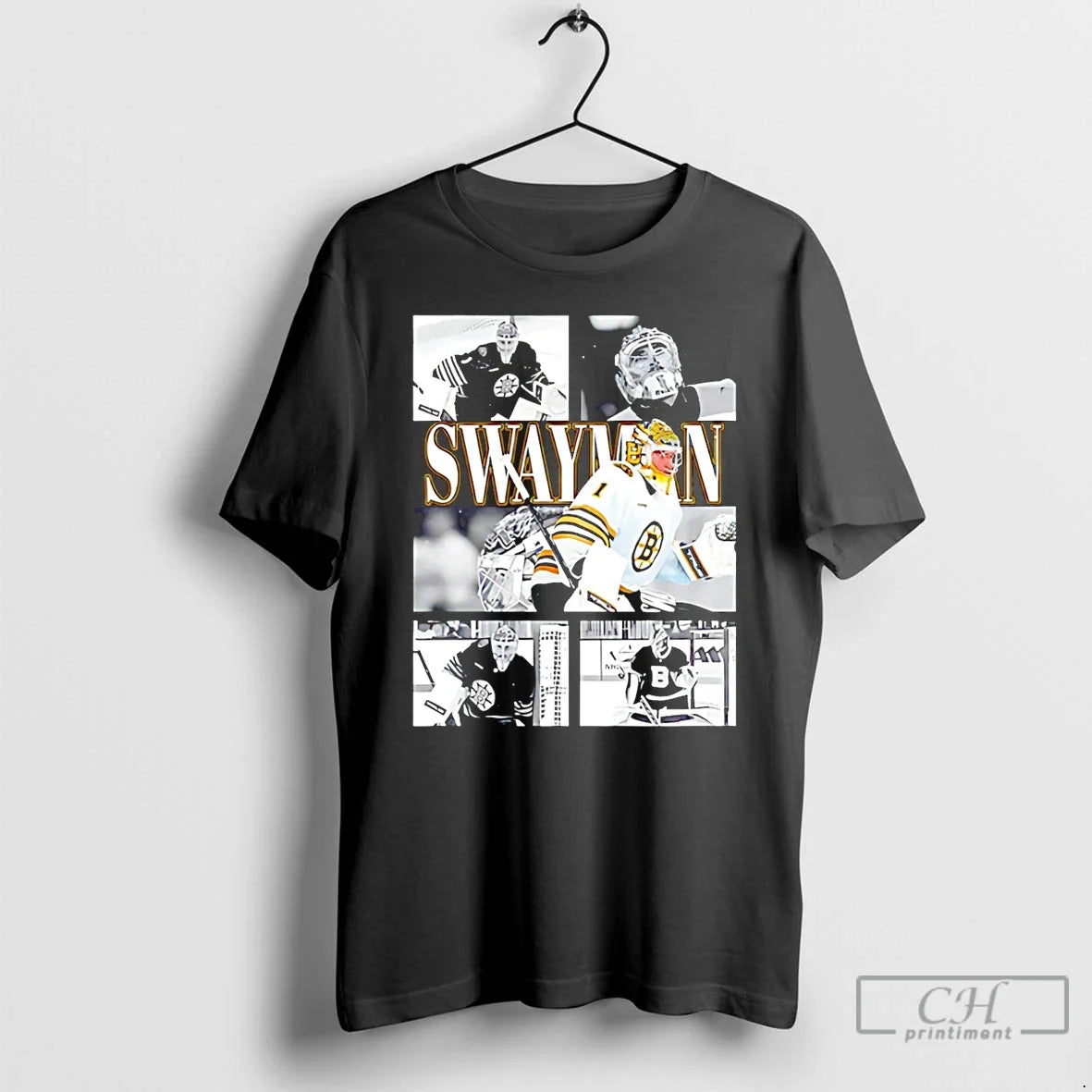 Premium Jeremy Swayman Boston Bruins Graphic - Adult & Kids T-Shirts, Sweatshirts & Hoodies apparel design preview 1