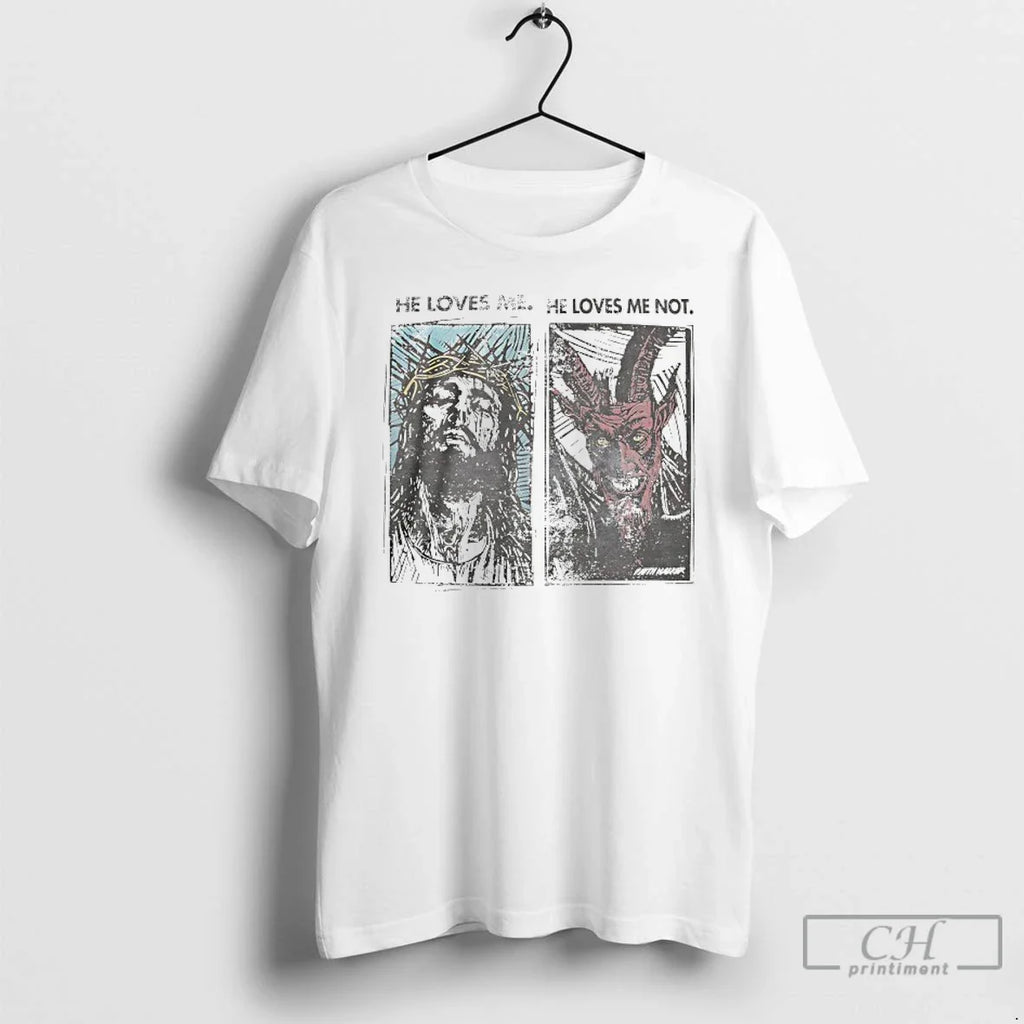 Premium Jesus He Loves Me And Devil Not - Adult & Kids T-Shirts, Sweatshirts & Hoodies apparel design preview 1