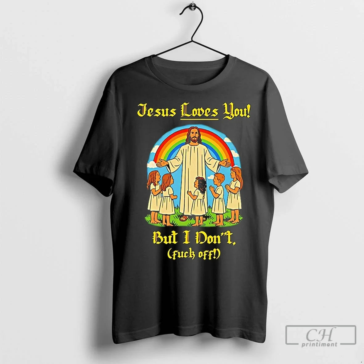 Premium Jesus Loves You But I Dont Fuck Off - Adult & Kids T-Shirts, Sweatshirts & Hoodies apparel design preview 1
